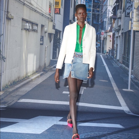 NWT Zara Cropped Blazer with Jewel Buttons - Picture 8 of 16